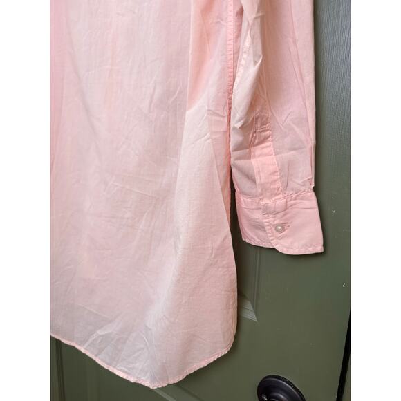 NWOT Frank & EILEEN MARY Lightweight Cotton Semi Sheer Button Up Dress Pink XS - Picture 7 of 10